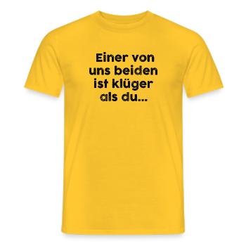 einer von uns beiden.... - Männer T-Shirt - Gelb - Vorne - AI Model Male 178 dark (178cm)