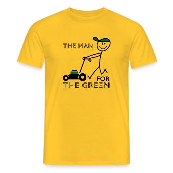 Lustige Sprüche für Gärtner - Männer T-Shirt - Gelb - Vorne - AI Model Male 178 dark (178cm)