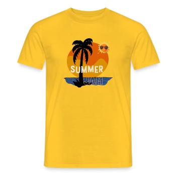 summer jam - Männer T-Shirt - Gelb - Vorne - AI Model Male 178 dark (178cm)
