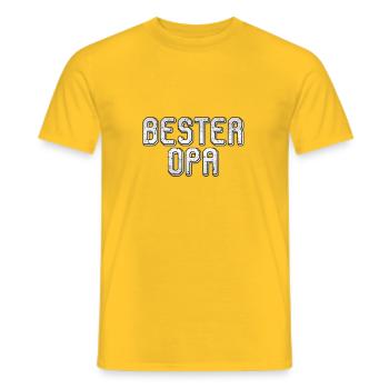 Bester Opa - Männer T-Shirt - Gelb - Vorne - AI Model Male 178 dark (178cm)