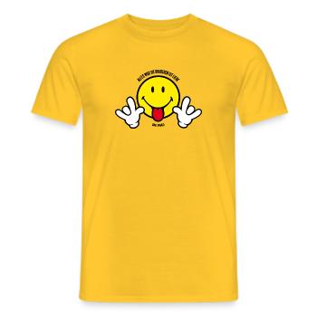 SmileyWorld - All you need is love - Men's T-Shirt - yellow - Front - AI Model Male 178 dark (178cm)