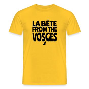 la bête from the vosges - T-shirt homme - jaune - Devant - AI Model Male 178 dark (178cm)
