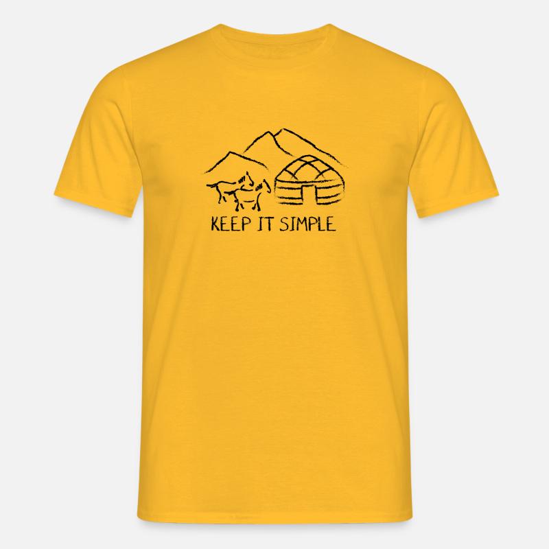 keep it simple - Men's T-Shirt - yellow