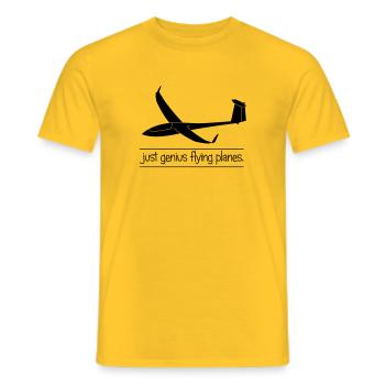 Glider gliding glider flying - Men's T-Shirt - yellow - Front - AI Model Male 178 dark (178cm)