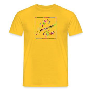 It s Summer Time 1 - T-shirt homme - jaune - Devant - AI Model Male 178 dark (178cm)