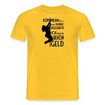 Kümmern Sie sich um Ihre Angelegenheiten - Männer T-Shirt - Gelb - Vorne - AI Model Male 178 dark (178cm)