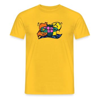 stand up paddle - Men's T-Shirt - yellow - Front - AI Model Male 178 dark (178cm)