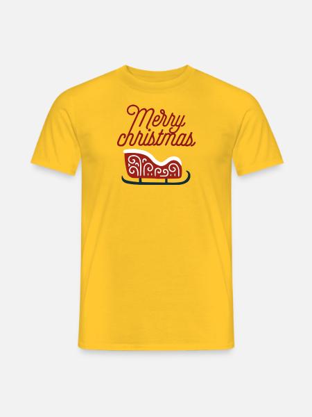 Merry christmas - Männer T-Shirt - Gelb