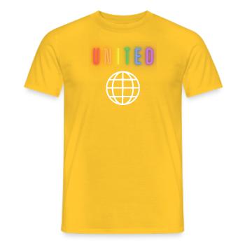 United - Neon - Front only - Männer T-Shirt - Gelb - Vorne - AI Model Male 178 dark (178cm)