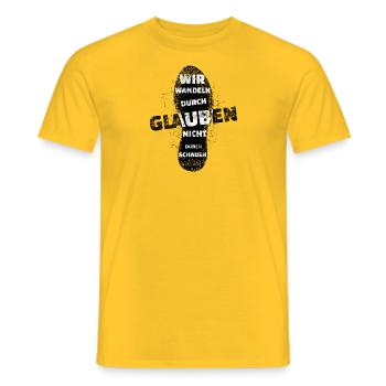 Jesus Christus von Nazareth Glaube Bibel Jesus - Männer T-Shirt - Gelb - Vorne - AI Model Male 178 dark (178cm)
