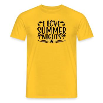 I love Summer Nights - Männer T-Shirt - Gelb - Vorne - AI Model Male 178 dark (178cm)
