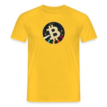 Bitcoin logo - T-shirt homme - jaune - Devant - AI Model Male 178 dark (178cm)