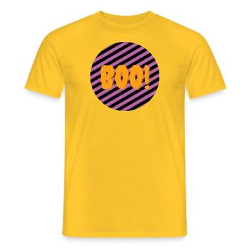 Boo! - Männer T-Shirt - Gelb - Vorne - AI Model Male 178 dark (178cm)