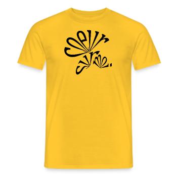 Herz auf mich - Männer T-Shirt - Gelb - Vorne - AI Model Male 178 dark (178cm)
