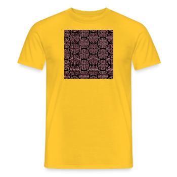 Modèle chinois - T-shirt homme - jaune - Devant - AI Model Male 178 dark (178cm)