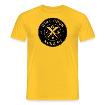 Wing Chun Kung Fu - Männer T-Shirt - Gelb - Vorne - AI Model Male 178 dark (178cm)