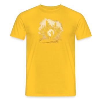 Son 0f la ville - T-shirt homme - jaune - Devant - AI Model Male 178 dark (178cm)