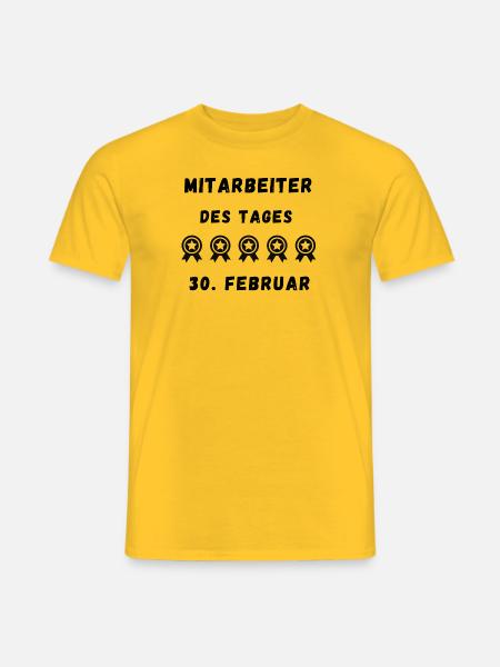 Mitarbeiter des Tages - Männer T-Shirt - Gelb