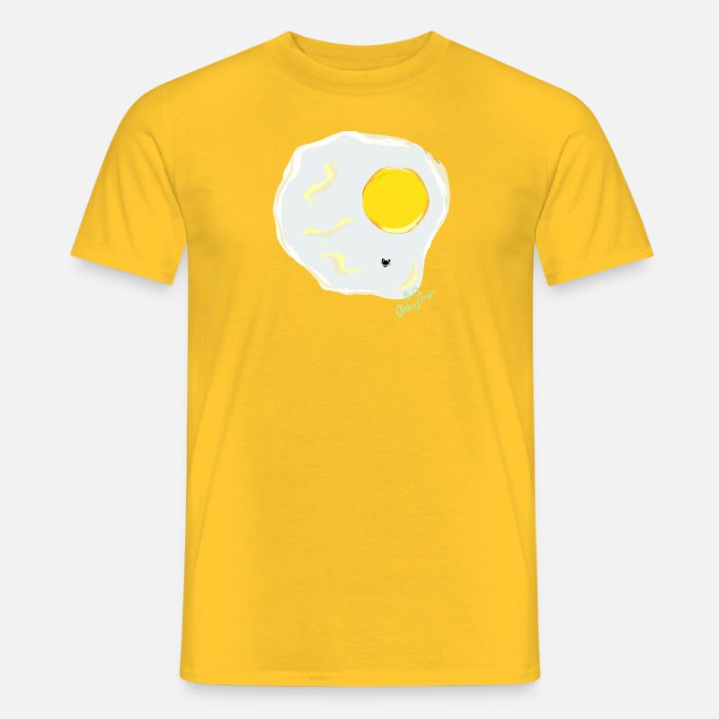 FRIED EGG v fly - Men’s T-shirt - yellow