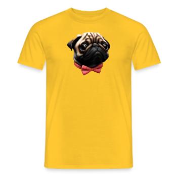 Propriétaires de chiens Bulldog Chiens Propriétaires de chiens - T-shirt homme - jaune - Devant - AI Model Male 178 dark (178cm)