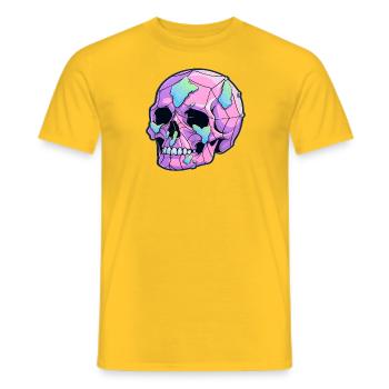 Crâne mystérieux - T-shirt homme - jaune - Devant - AI Model Male 178 dark (178cm)