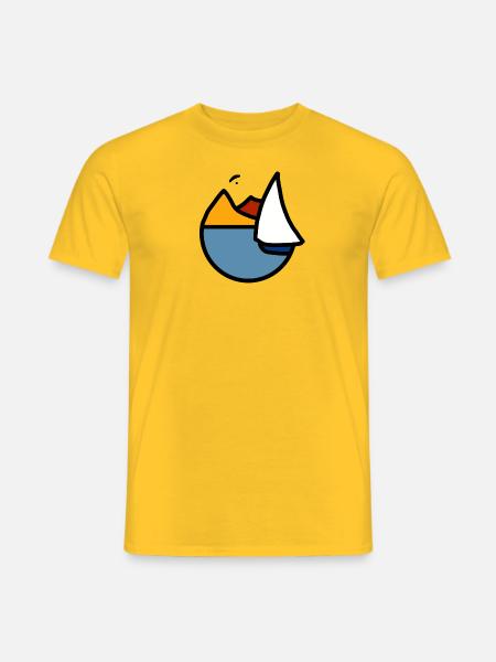 sailing and paragliding - Men's T-Shirt - yellow