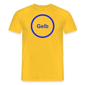 Gelb - Männer T-Shirt - Gelb - Vorne - AI Model Male 178 dark (178cm)