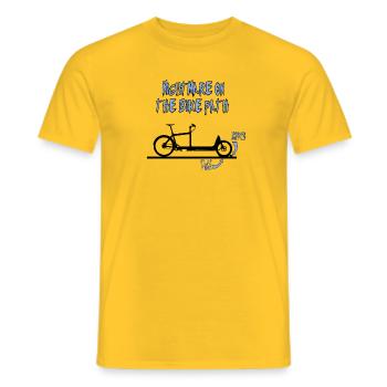 Lastenfahrrad Albtraum - Männer T-Shirt - Gelb - Vorne - AI Model Male 178 dark (178cm)