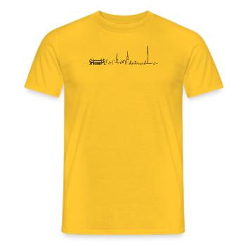 Dortmund Skyline black - Männer T-Shirt - Gelb - Vorne - AI Model Male 178 dark (178cm)