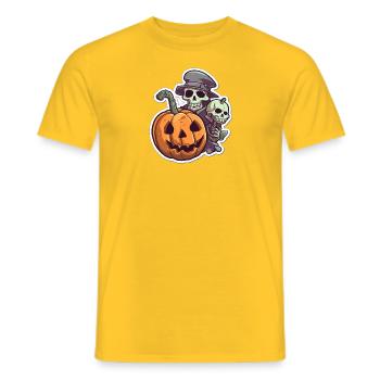 Citrouille2 - T-shirt homme - jaune - Devant - AI Model Male 178 dark (178cm)
