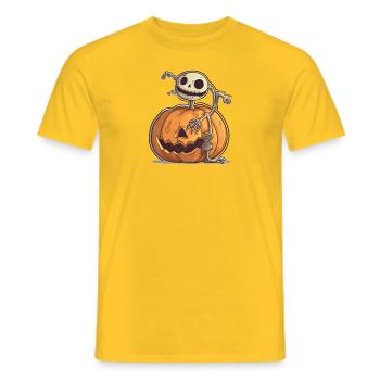 Citrouille 4 - T-shirt homme - jaune - Devant - AI Model Male 178 dark (178cm)