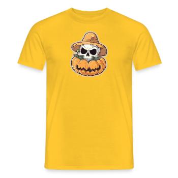 Citrouille 5 - T-shirt homme - jaune - Devant - AI Model Male 178 dark (178cm)