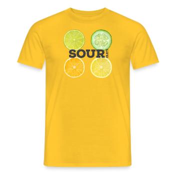 SOUR LIFE - Männer T-Shirt - Gelb - Vorne - AI Model Male 178 dark (178cm)