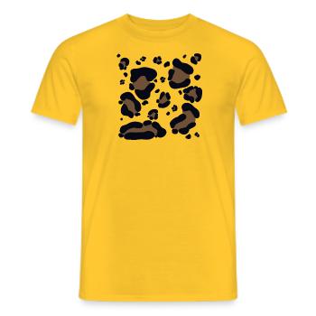 Léopard - T-shirt homme - jaune - Devant - AI Model Male 178 dark (178cm)