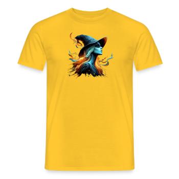 The Witch | female archetype - Men's T-Shirt - yellow - Front - AI Model Male 178 dark (178cm)