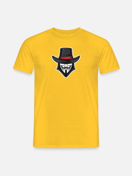 Anonymous - Männer T-Shirt - Gelb