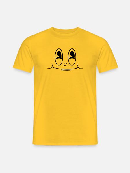 Comic Gesicht - Männer T-Shirt - Gelb