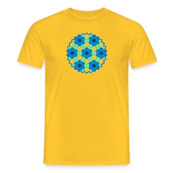 Symétrie parfaite - T-shirt homme - jaune - Devant - AI Model Male 178 dark (178cm)