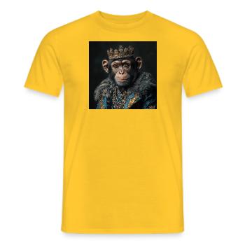 Roi Singe I. - T-shirt homme - jaune - Devant - AI Model Male 178 dark (178cm)