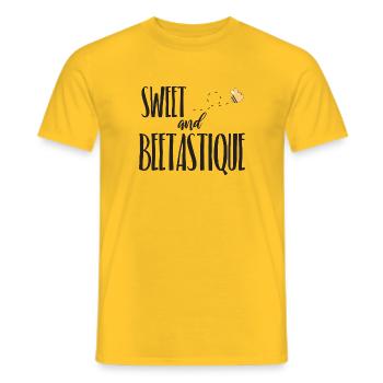 Sweet and Beetastique - Männer T-Shirt - Gelb - Vorne - AI Model Male 178 dark (178cm)