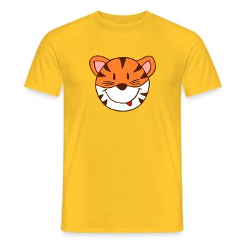 Tigre - T-shirt homme - jaune - Devant - AI Model Male 178 dark (178cm)