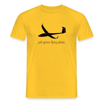 Glider glider flying glider pilot - Men's T-Shirt - yellow - Front - AI Model Male 178 dark (178cm)