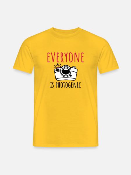 Everyone is photogenic - cool photography design - Men's T-Shirt - yellow