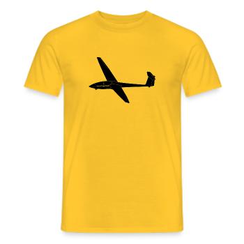 ask 21 planeur planeur planeur volant pilote de planeur - T-shirt homme - jaune - Devant - AI Model Male 178 dark (178cm)