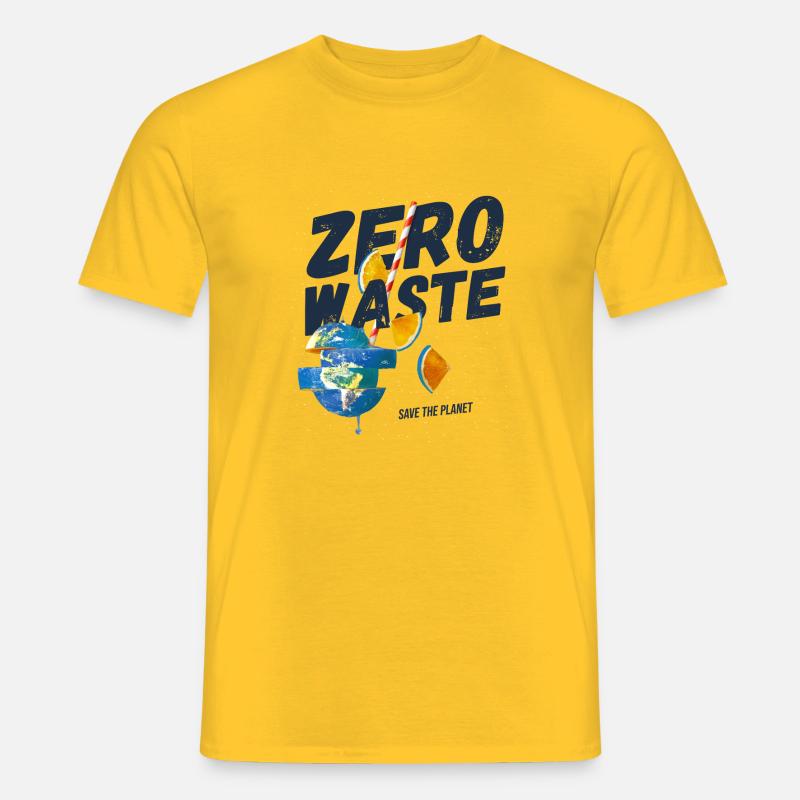 Zero waste, planet B - Männer T-Shirt - Gelb