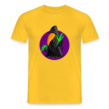 Dark Sittich ( Logo ) - Männer T-Shirt - Gelb - Vorne - AI Model Male 178 dark (178cm)