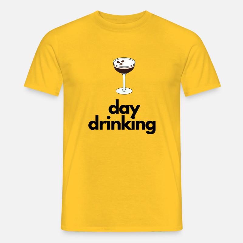 day drinking - Espresso - Männer T-Shirt - Gelb