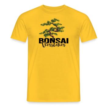 bonsai yamadori nebari bonsaiversteher - Männer T-Shirt - Gelb - Vorne - AI Model Male 178 dark (178cm)