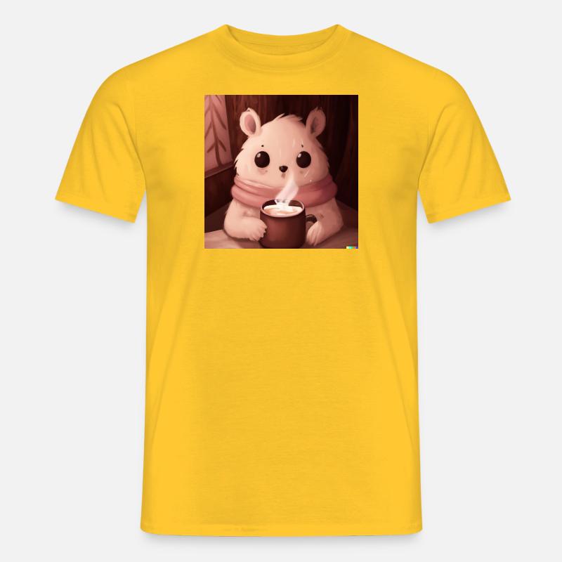 Fluffiges Tierchen - Männer T-Shirt - Gelb