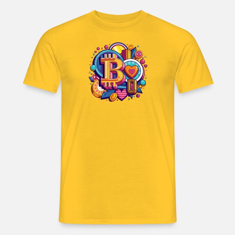 Coin Love - Männer T-Shirt - Gelb